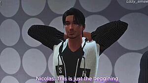 horny stepsister get fucked by stepbrother and a stranger in cowgirl cumshot group - sims 4 - 3d animation