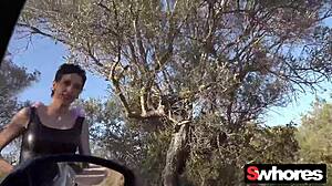 cheap fuck in parking lot with tight pussy babe