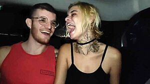 couple fucks bareback in uber