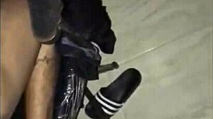 hot gay sex in the barbershop with bareback oral