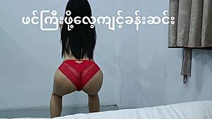 She does leg exercises then rubs like a slut in panties.