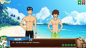 Game Friends Camp Episode 13 - Natsumi Fucked Kentaro Russian Voice Acting