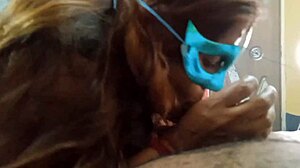 hot tania gives lovely blowjob to monster cock, right?