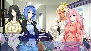 Mahiru gets stuck in wall in hentai part 1