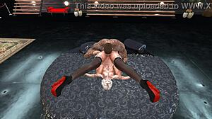 Second Life - Russian Sexy Teen 18+ Loves Big Cock