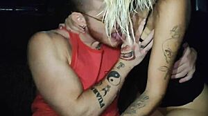 couple fucks bareback in uber