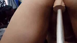 Jezdí na dildě celou cestu, velké tlusté amatérky s monstrózními čuráky