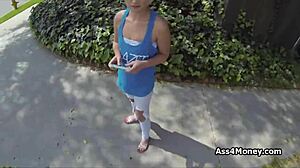 Icy Blonde Teen Gets Pounded Hard in Public Back Alley