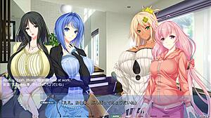 Mahiru gets stuck in wall in hentai part 1