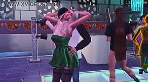 horny stepsister get fucked by stepbrother and a stranger in cowgirl cumshot group - sims 4 - 3d animation