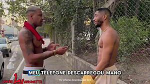 Two Endowed Blacks Fuck the Little White Virgin's Ass in Gay Encounter