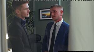 Hot Gay Sex In The Office With Monster Cock