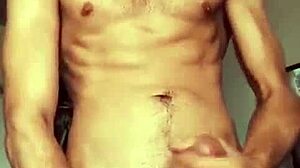 Hot soloboy with monster cock cums hard