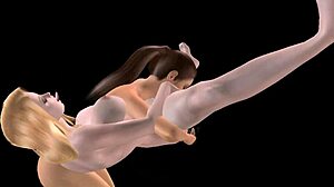 Damn! 3D Lesbian Cartoon SEX Rocks!