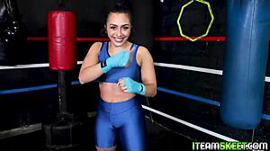 oiled up hot brunette teen craves a hard dick deep inside