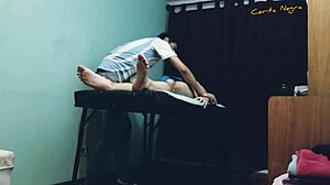 Amateur gay massage leads to happy ending in two parts