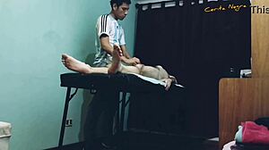 Amateur gay massage leads to happy ending in two parts