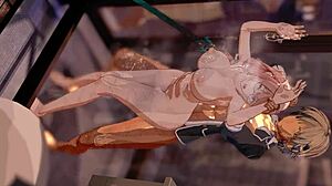 Hentai Star Bent Over for Intense Doggy Action in Anime Scene