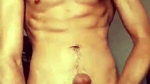 Hot soloboy with monster cock cums hard