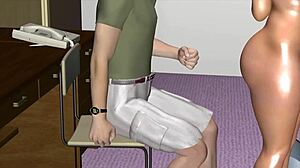 yuna teacher visits home in bondage anime