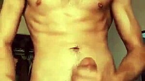 Hot soloboy with monster cock cums hard