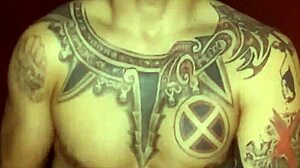 look at this mexican joker cosplay guy masturbating his cock