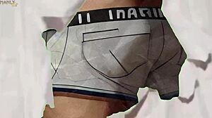 Step gay dad in cartoon series shows twink ass worship and footjob fun