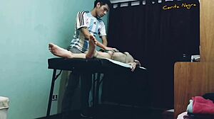 Amateur gay massage leads to happy ending in two parts