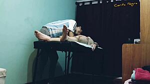 Amateur gay massage leads to happy ending in two parts