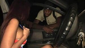 White milf gets face fucked by bbc. Behind dumpster in public.