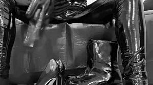 fetish boots, high heels, latex gloves... shiny leggings drivin’ me crazy