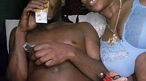 Ebony Woman Licks Big Ass Before Deepthroat