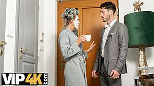 Mature4K Sexy French Mature Seduces with Shaved Pussy in Hot Trickery Scene.