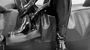 fetish boots, high heels, latex gloves... shiny leggings drivin’ me crazy