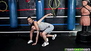 oiled up hot brunette teen craves a hard dick deep inside