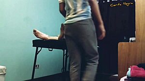 Amateur gay massage leads to happy ending in two parts