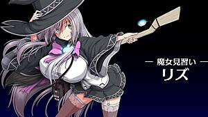 a witch of eclips lizu in intense sex scene from hentai game rpg 01