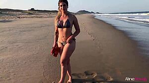 Blonde Girl on the Beach Bends Over for Doggystyle Sex with Fan in Outdoor Anime