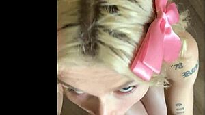 Emma Rosie picks up a guy for a hot blowjob hookup, ending with a facial.