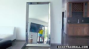 Sarah Lace cums hard in interracial bedroom romp