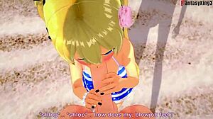 Marie Rose bikini fucked on beach in POV