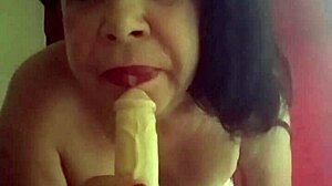 Playing with myself while licking big tits!