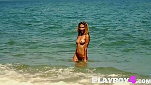 beautiful blonde milf cara mell shows sexy body during hot outdoor posing session