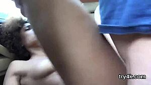 Sweet chick gives pov blowjob and takes it in soft vagina