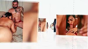 Sucking her pussy in the morning ends with cum