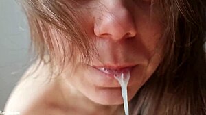 i give you a hot blowjob with huge cum in mouth