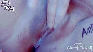 Hey, check out this amateur Asian fingering her pussy up close. So hot!