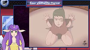 I enjoy the blowjob from muscular guard in Avatar hentai