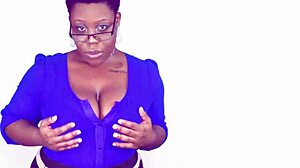 Hey, wanna see this ebony BBW suck in office?