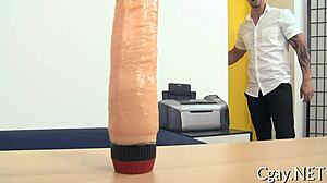 Brawny guys in hot gay action